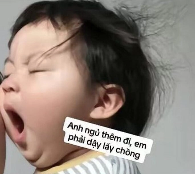 Thêm phần vui nhộn qua meme chúc bé ngủ ngon