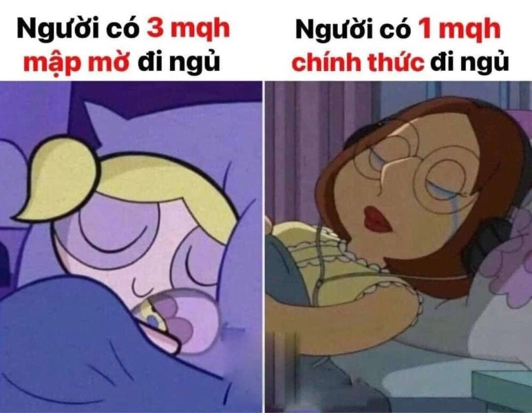 Cảm giác thư giãn qua ngủ ngon mơ đẹp meme