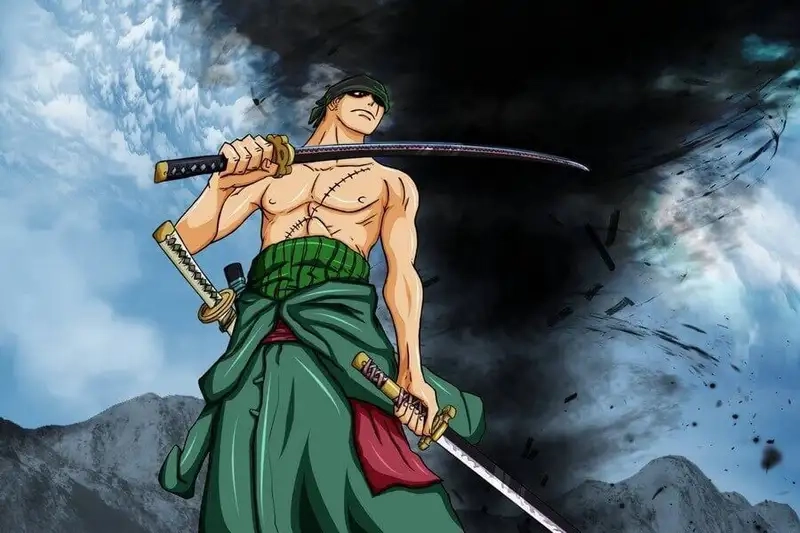 Hình Zoro phong cách chiến binh mạnh mẽ, đậm chất One Piece