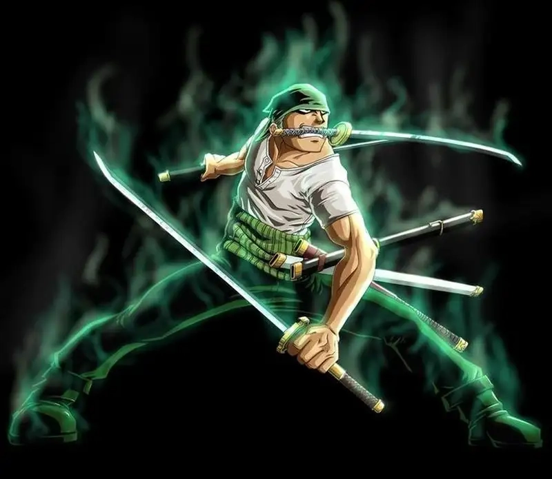 Hình nền anime One Piece Zoro mang đậm phong cách anime