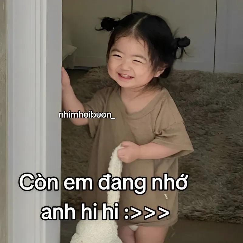 Meme nhớ anh quá này cực kỳ dễ thương và tràn đầy cảm xúc.