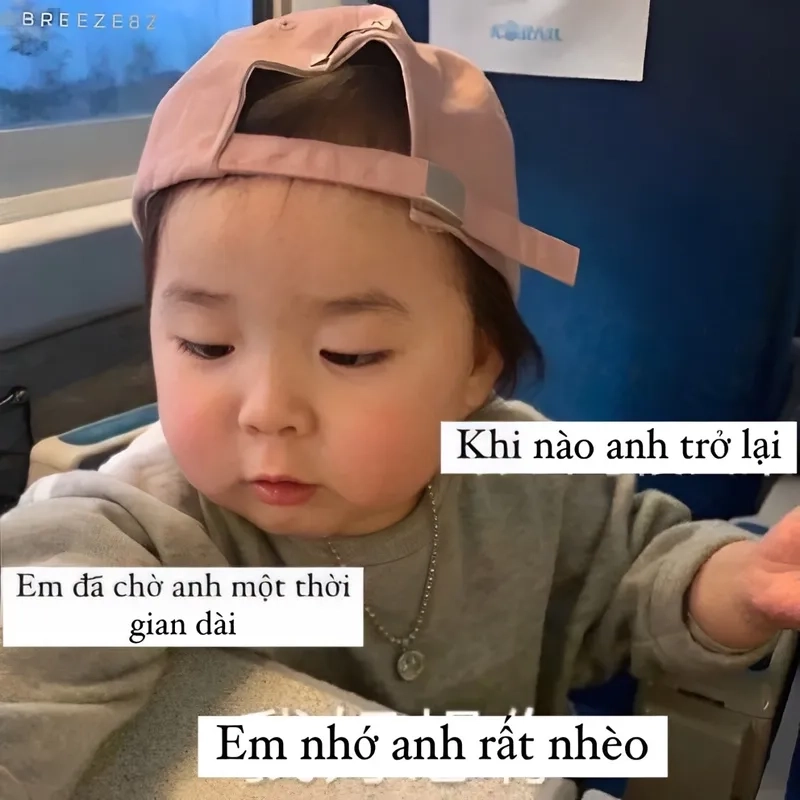 Crush meme nhớ người yêu này cực kỳ đáng yêu và tràn ngập tình cảm.