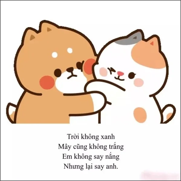 Meme hài tình yêu dễ thương, lan tỏa năng lượng tích cực