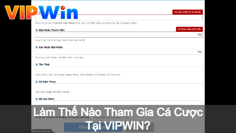 Làm Thế Nào Tham Gia Cá Cược Tại VIPWIN?