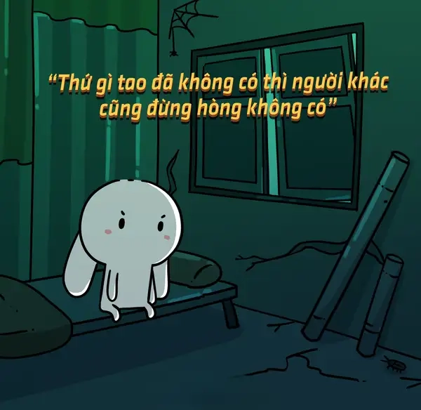 Rabbit meme con thỏ hồng đáng yêu, biểu cảm hài hước