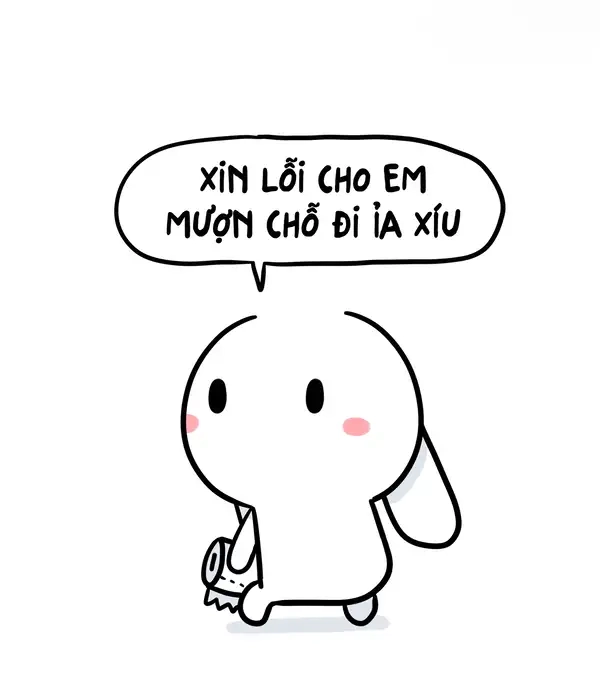 Thỏ trắng meme này dễ thương và hài hước, chắc chắn sẽ khiến bạn cười.