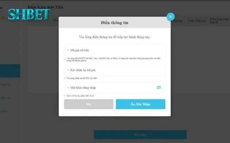 Điều Kiện Cần Thiết Để Rút Tiền SHBET