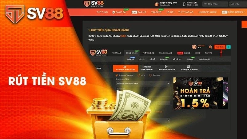 Thời gian xử lý giao dịch rút tiền SV88 tại nhà cái 