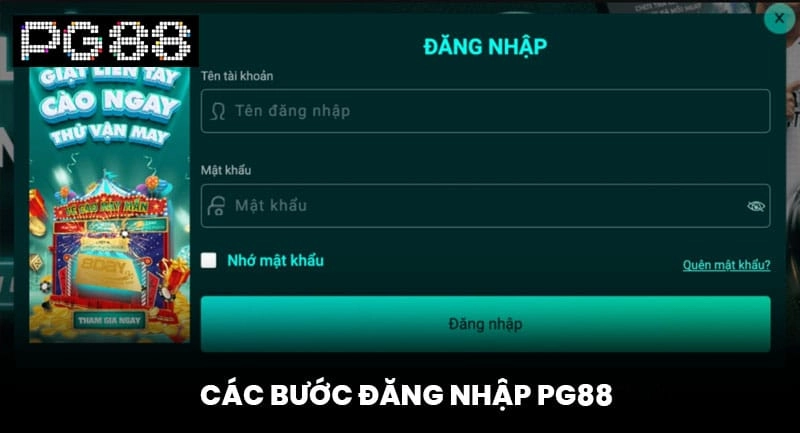 Quy trình đăng nhập PG88 chi tiết 