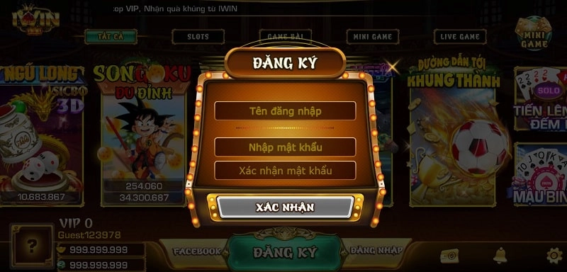 Giao diện điều khoản khi đăng ký iwin, rõ ràng và chi tiết của các quy định dành cho người chơi.