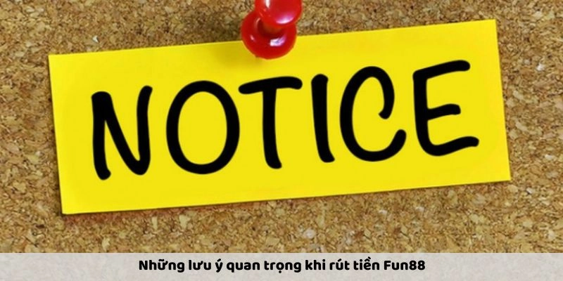 Các lưu ý quan trọng