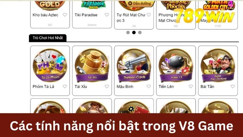 Tính năng nổi bật của V8 Game Bài 3D