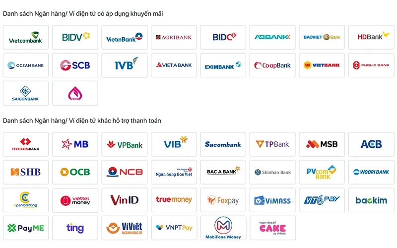 Các phương thức thanh toán tại 7mcn