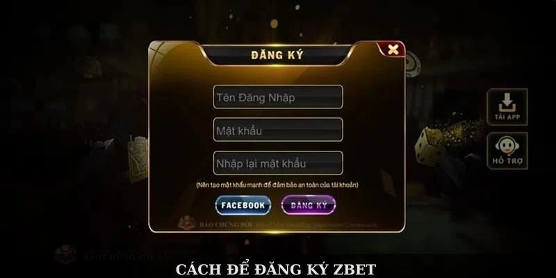 Cách để đăng ký Zbet 