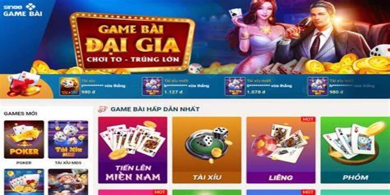 Hệ thống phần thưởng hấp dẫn từ game bài Sin88