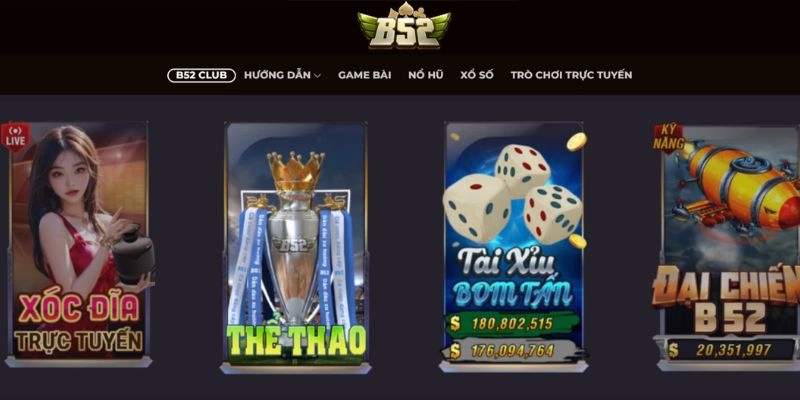 Kho tàng trò chơi tại B52 game đồ sộ