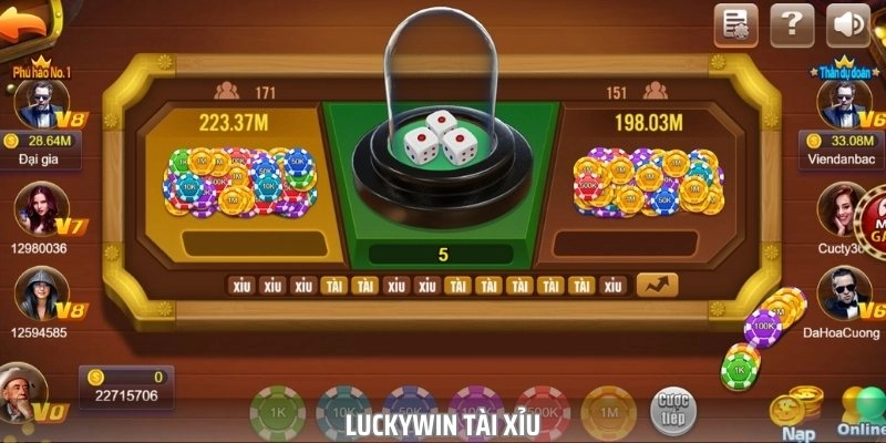 Luckywin Tài Xỉu là tựa game giải trí quen thuộc với nhiều cược thủ