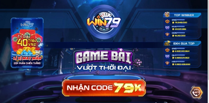 Cổng game bài Win79 là nơi được nhiều bet thủ yêu thích với cơ hội đổi đời thật