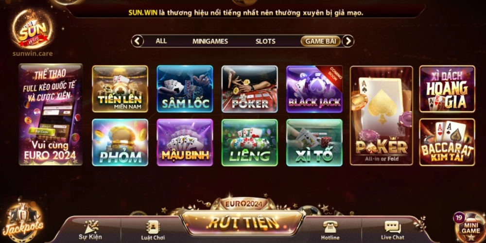 Cổng game Sunwin cung cấp nhiều game đánh bài online thú vị