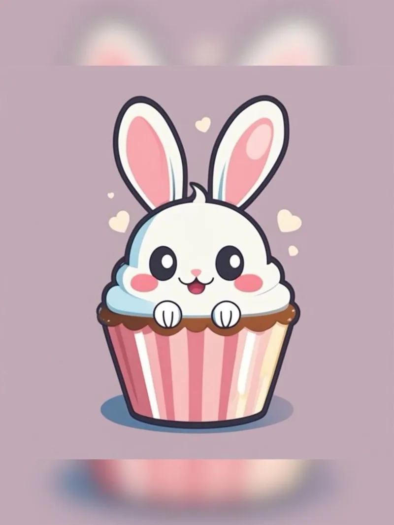 Tải chibi cute hình thỏ cute để làm hình nền siêu yêu