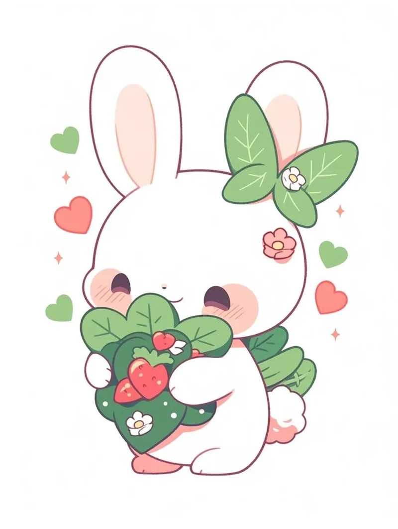 Ngắm hình chibi thỏ cute với phong cách dễ thương nhất