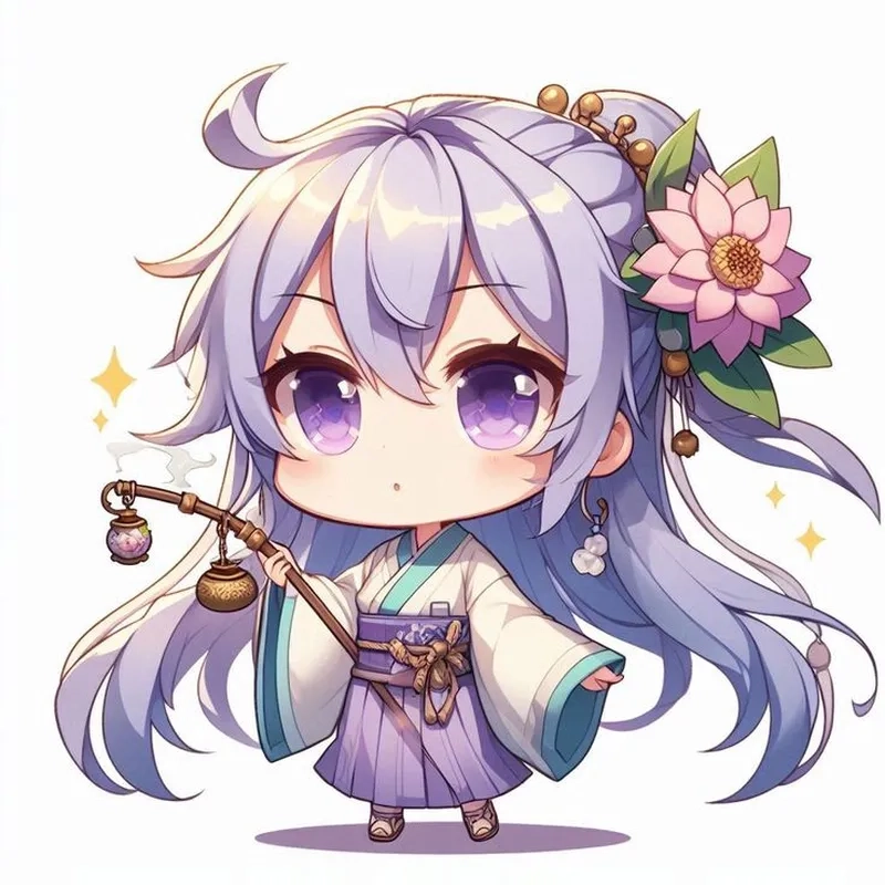 Hình anime nữ cute chibi làm avatar cực chất