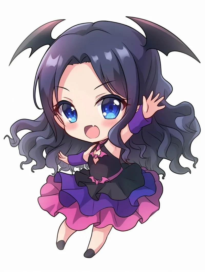 Hình ảnh chibi cute nữ làm hình nền cute