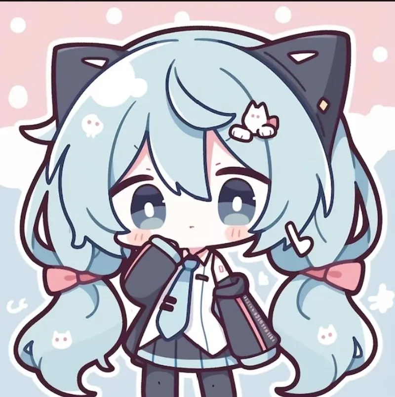 Tải hình ảnh chibi nữ để làm kỷ niêm đáng yêu