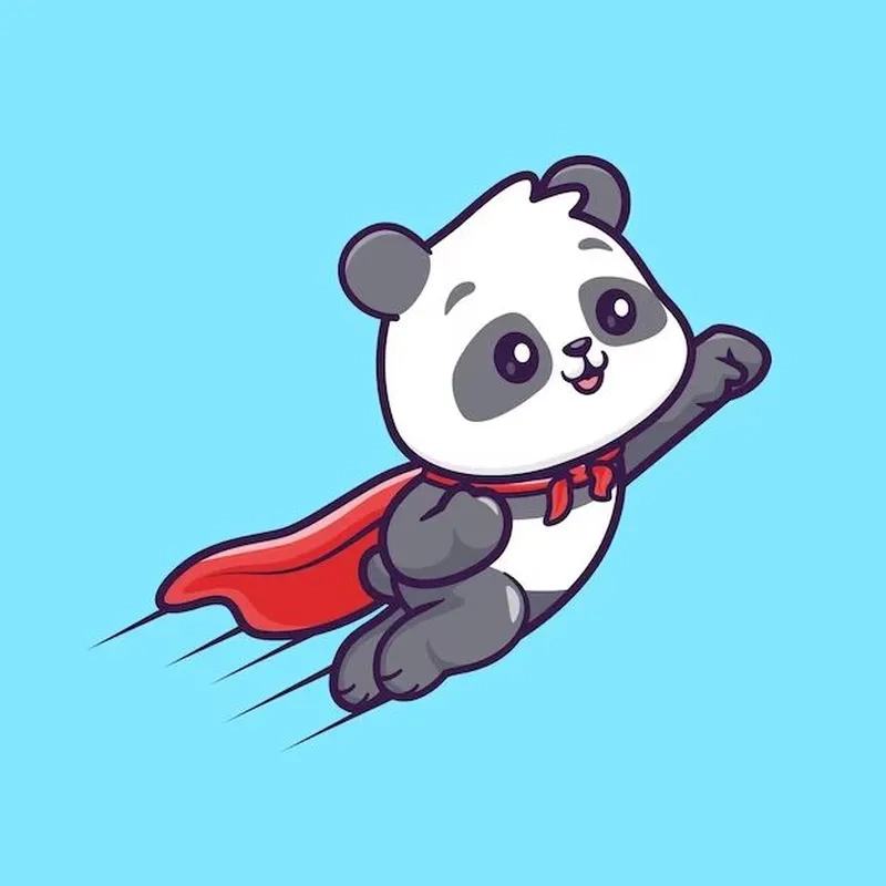Cặp đôi avatar ảnh gấu trúc cute chibi cho tình yêu thêm cute