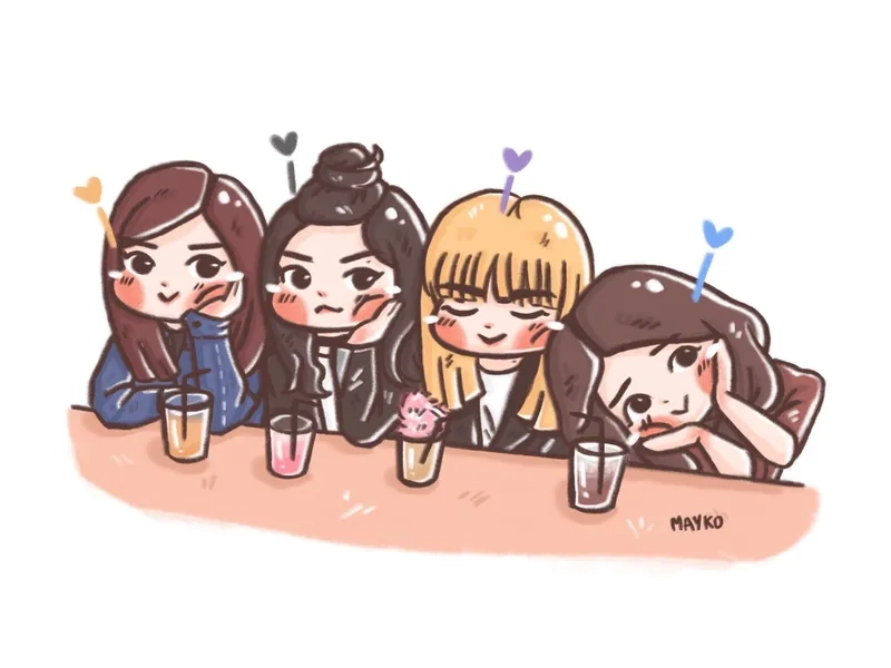 Ngắm blackpink chibi cute với nét vẽ khiến bạn mê mẩn