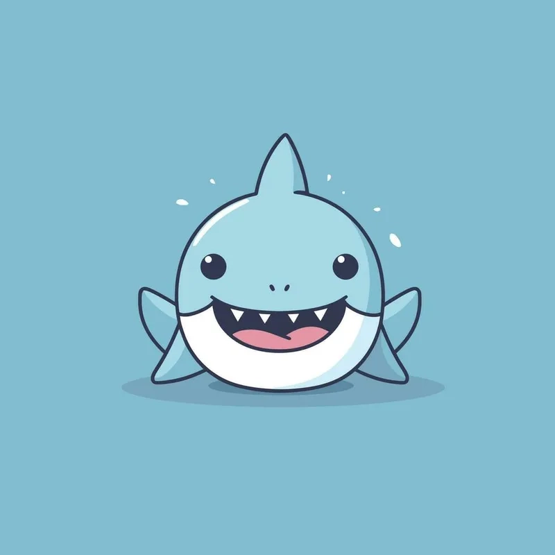 Ảnh cá mập chibi cute làm bạn muốn lưu ngay