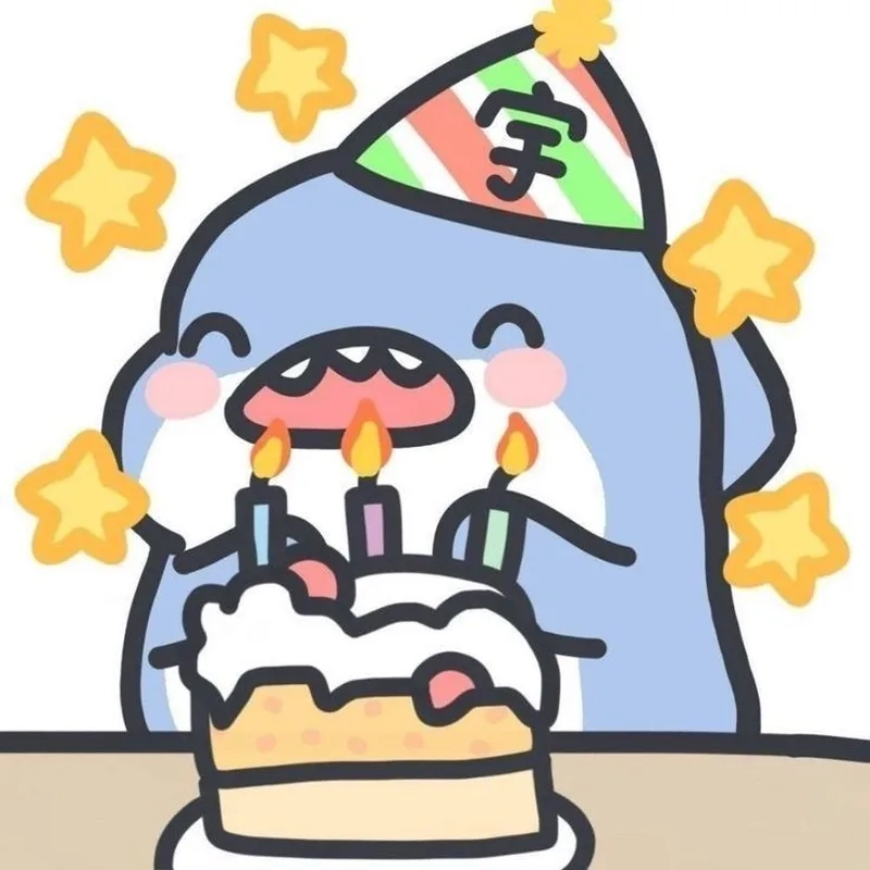 Hình cá mập chibi cute làm sáng màn hình