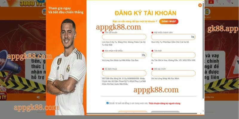 Hướng Dẫn Đăng Ký Tài Khoản GK88