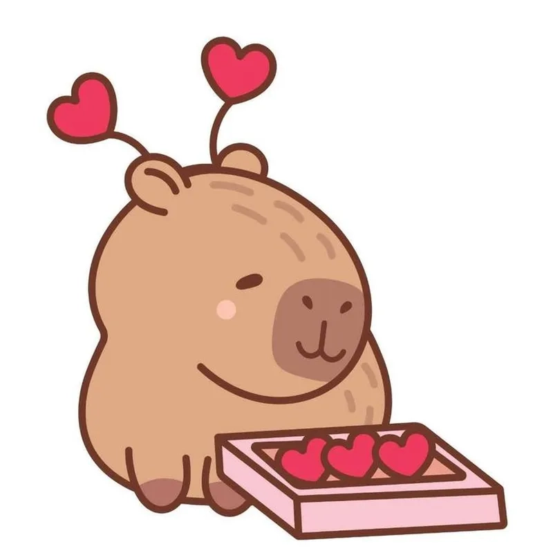 Hình nền capybara chibi cute cho điện thoại siêu kawaii