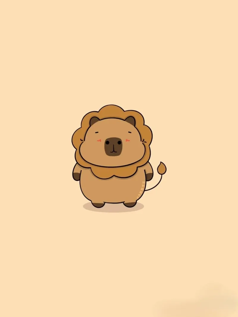 Chibi cute ảnh capybara cute chibi với phong cách đáng yêu