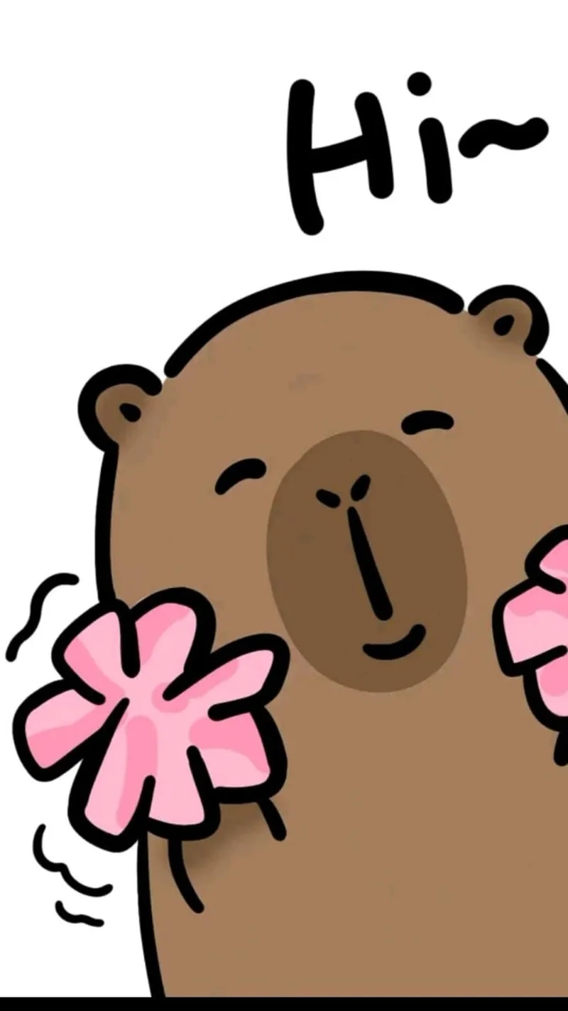 Hình ảnh nền hình ảnh nền capybara chibi cute siêu dễ thương