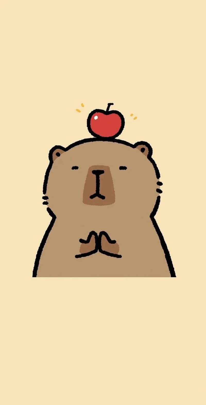 Hình nền điện thoại hình nền điện thoại capybara chibi cực chất