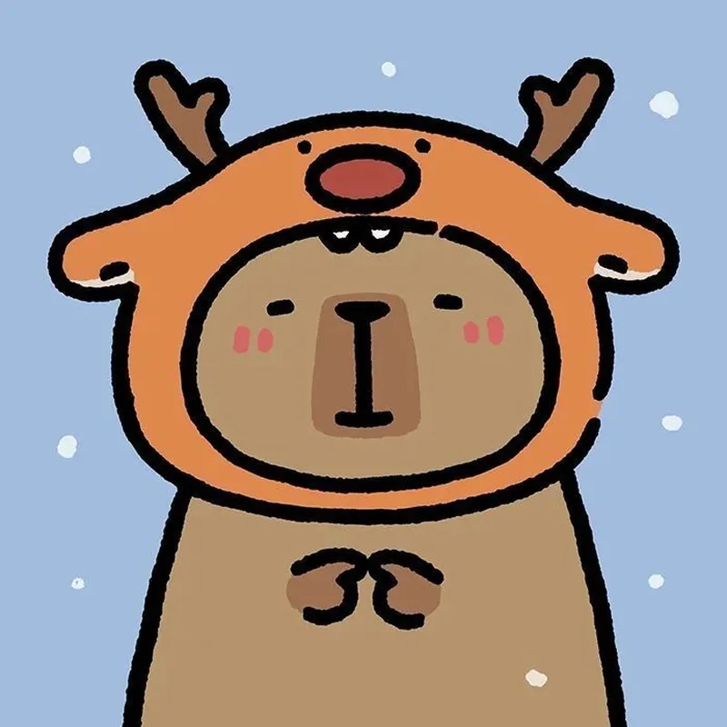 Hình cute hình capybara chibi cute làm fan mê mẩn