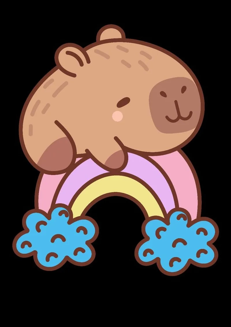 Chibi chibi cute hình nền capybara vô tri siêu ngộ nghĩnh