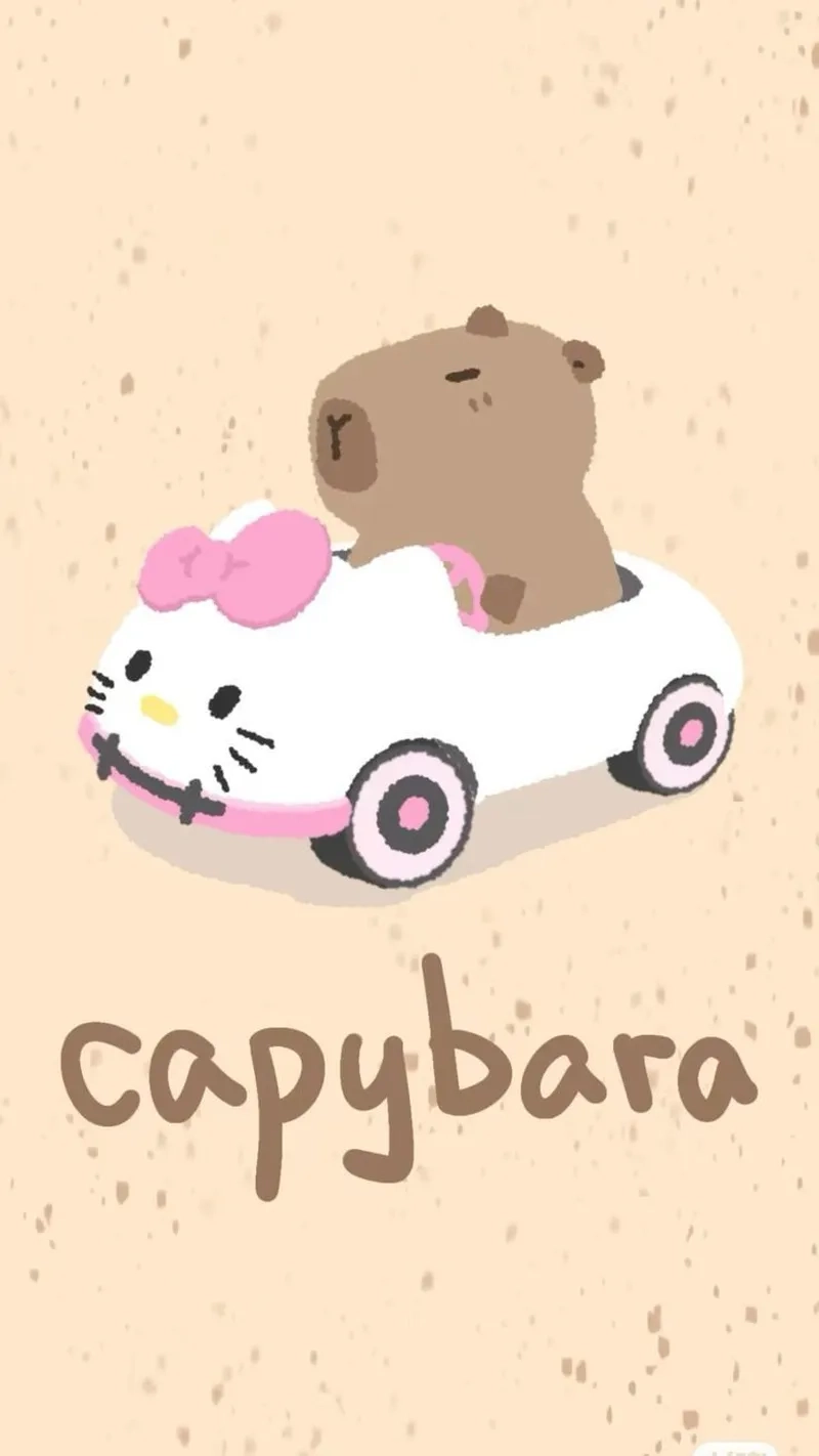 Ảnh nền điện thoại ảnh nền điện thoại capybara chibi cute cực đẹp