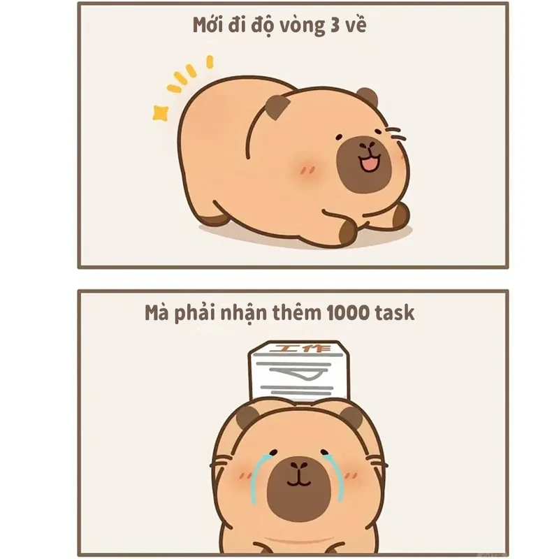 Hình nền chibi cute hình nền capybara cute chibi siêu kawaii