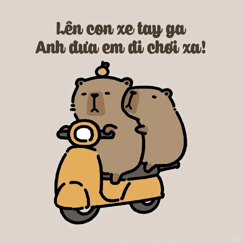 Chibi cute avatar capybara chibi cute cho mạng xã hội