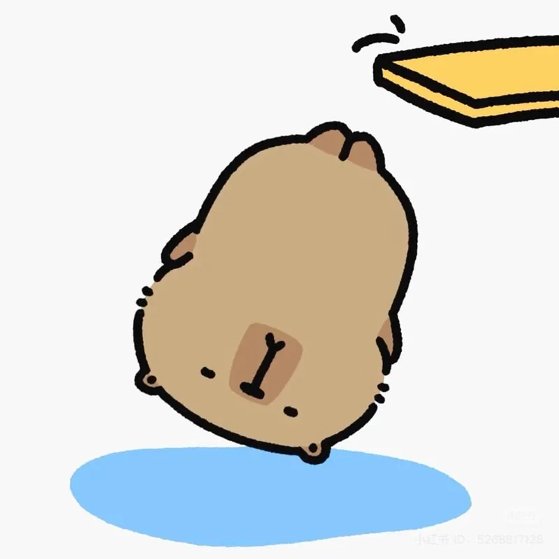 Chibi capybara cute với phong cách siêu đáng yêu