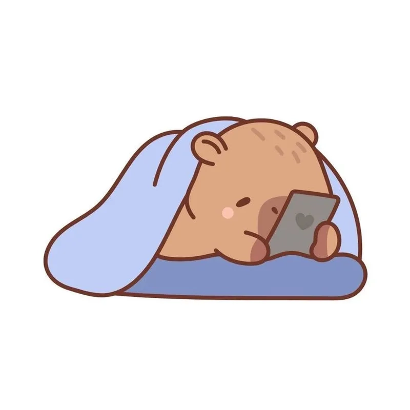 Capybara chibi cute sticker để trang trí tin nhắn độc đáo