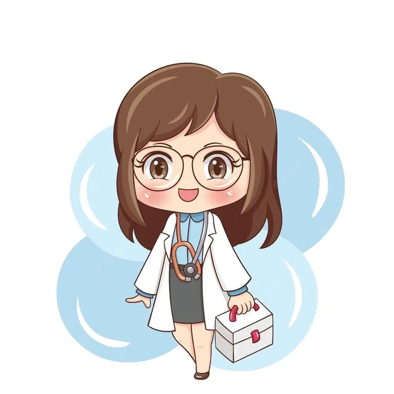 Sử dụng hình slide bác sĩ chibi để làm bài thuyết trình ấn tượng