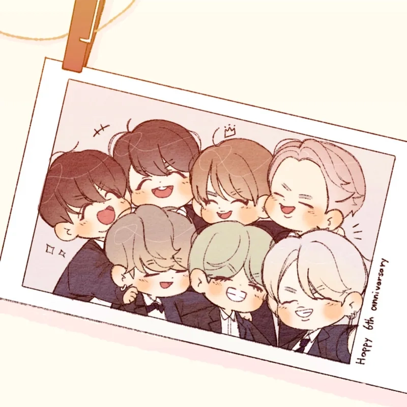 Tải ngay BTS chibi siêu cute để làm hình nền điện thoại
