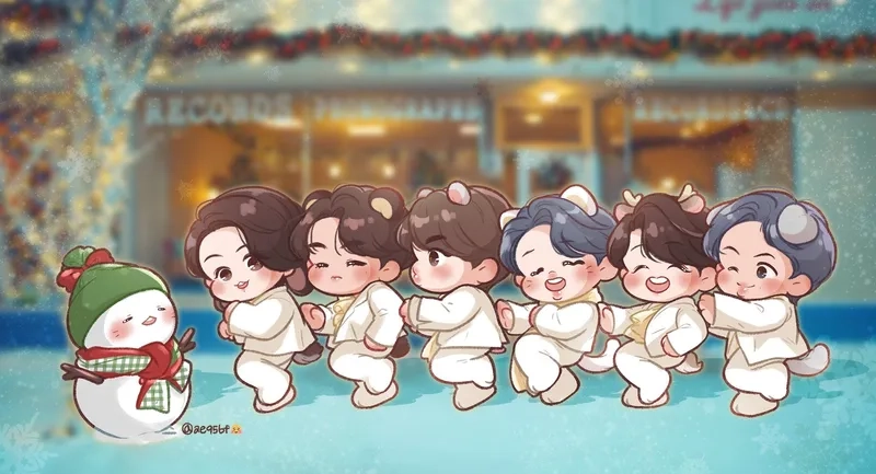Ngắm BTS chibi cute với phong cách siêu dễ thương