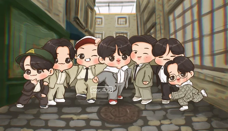 Tải BTS chibi cute BT21 để làm avatar cực chất