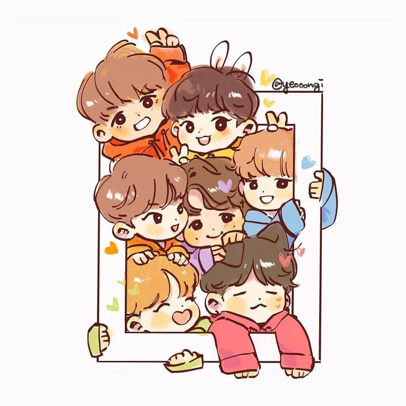 Bộ sưu tập ảnh chibi BTS dành cho fan cuồng Kpop