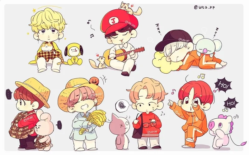 Tạo avatar BTS chibi để làm nổi bật hồ sơ mạng xã hội